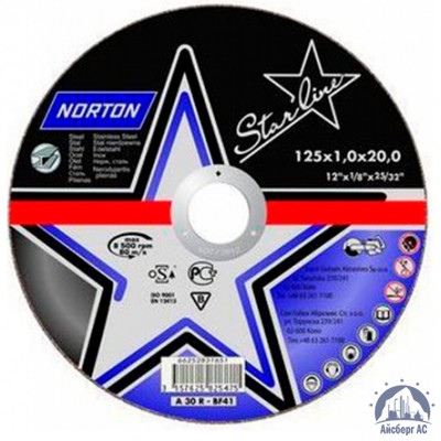 Диск отрезной по металлу 125х1,6x22,23 мм NORTON STARLINE купить в Белгороде